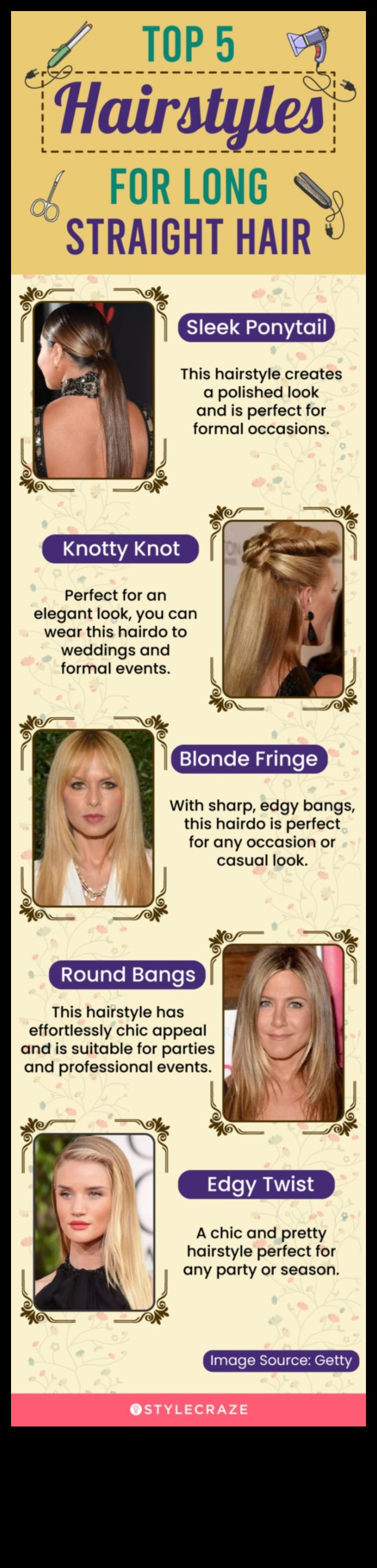 مستقيم ومذهل: خلق تأثير مع تسريحات الشعر البسيطة